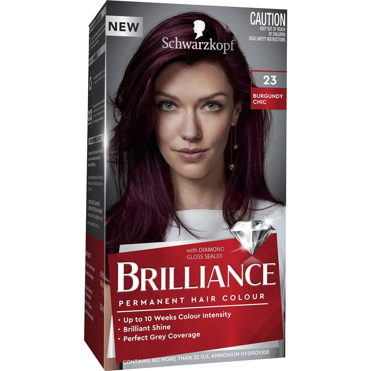 160300 Schwarzkopf Brilliance 23 Burgundy Chic Permanent Colour Each
