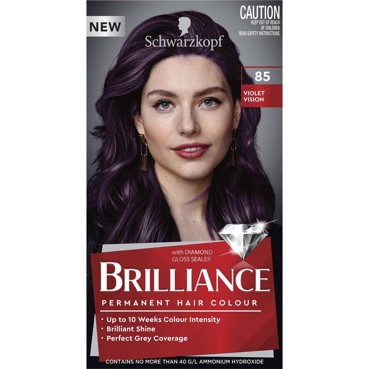 Schwarzkopf Brilliance 85 Violet Vision Permanent Colour Each