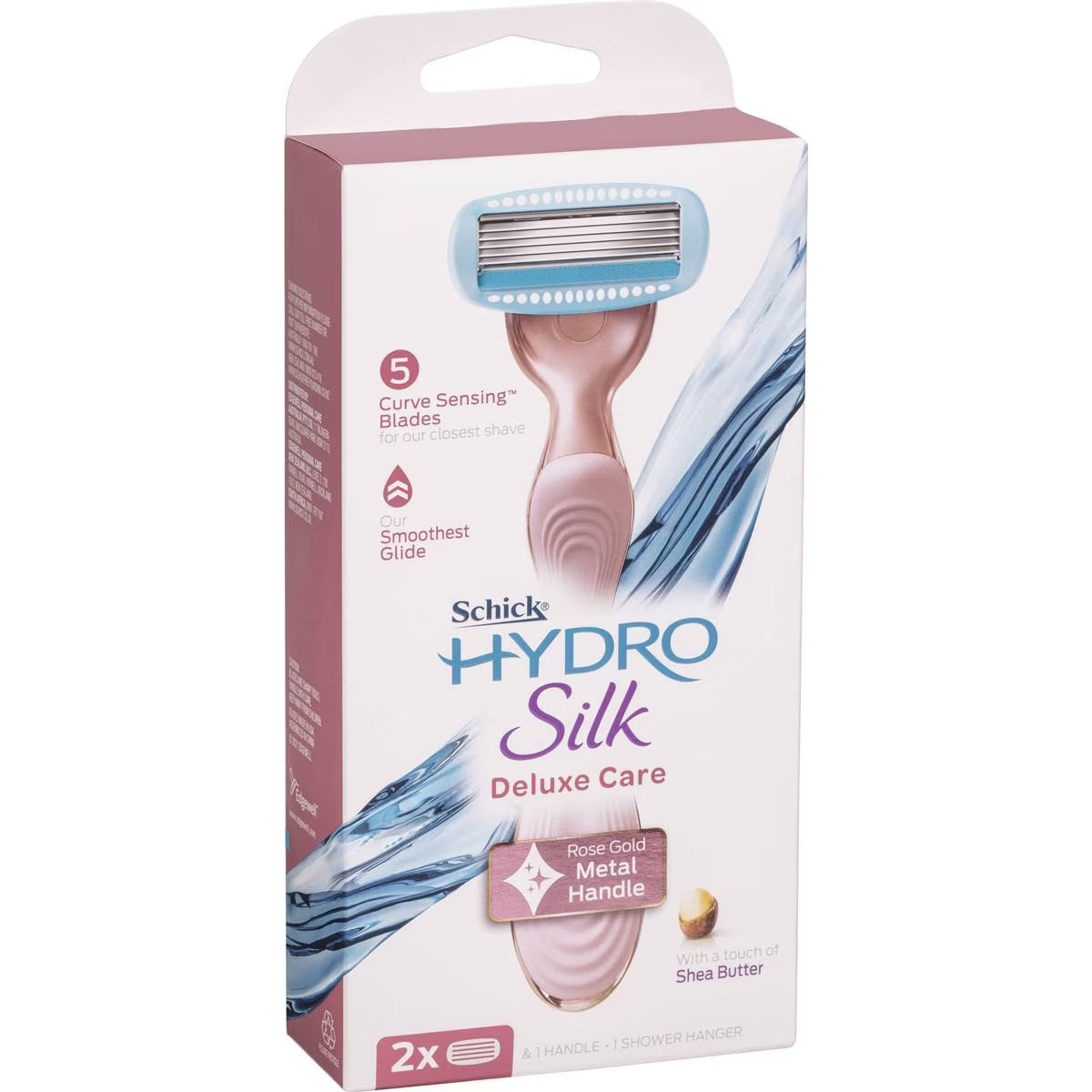 195562 Schick Hydro Silk Deluxe Care Razor With 2 Cartridge Set Each