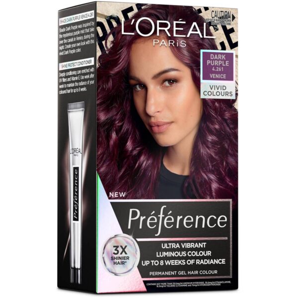 L'oreal Paris Preference Vivids Hair Colour Dark Purple Each