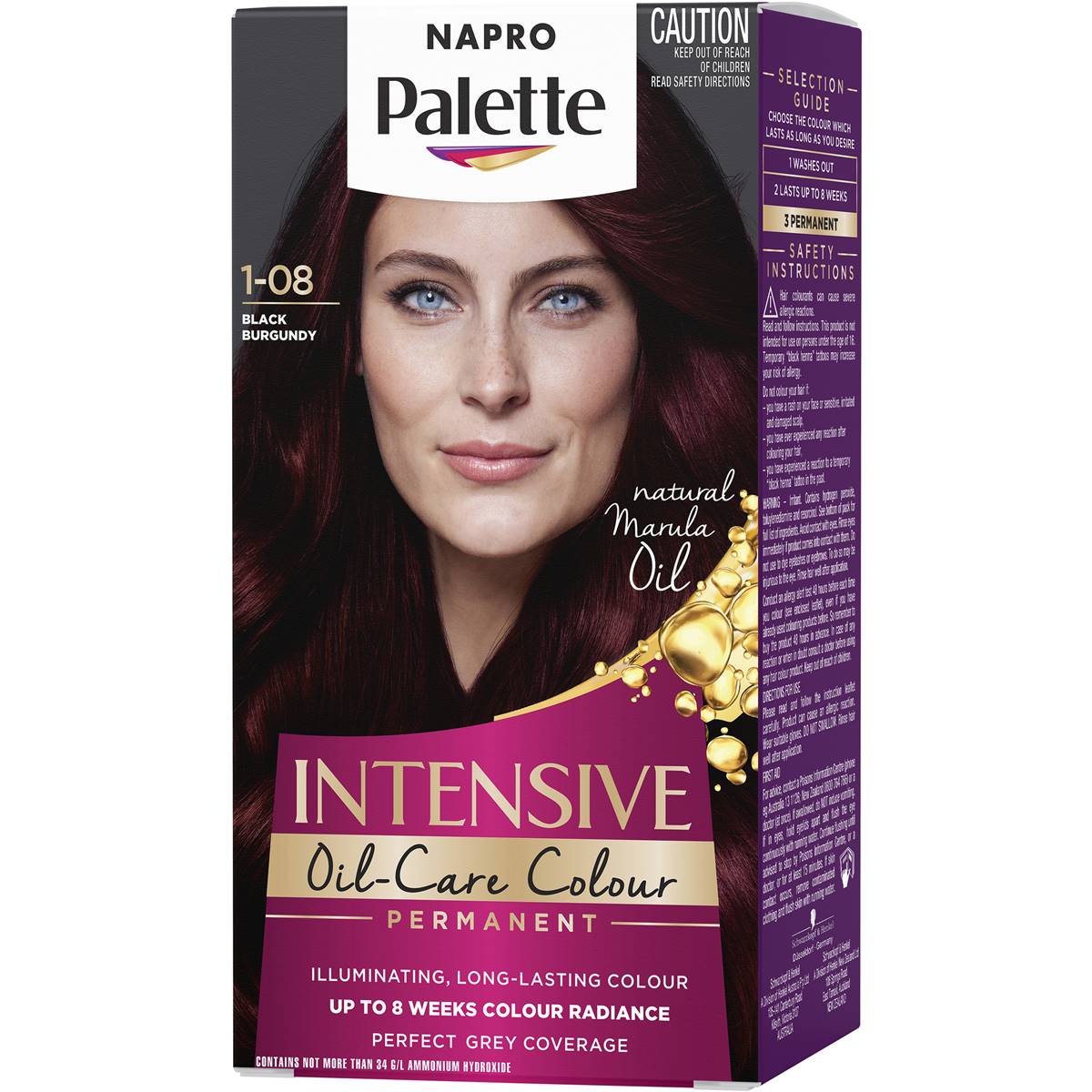 198139 Napro Palette 1.08 Black Burgundy Permanent Colour Each