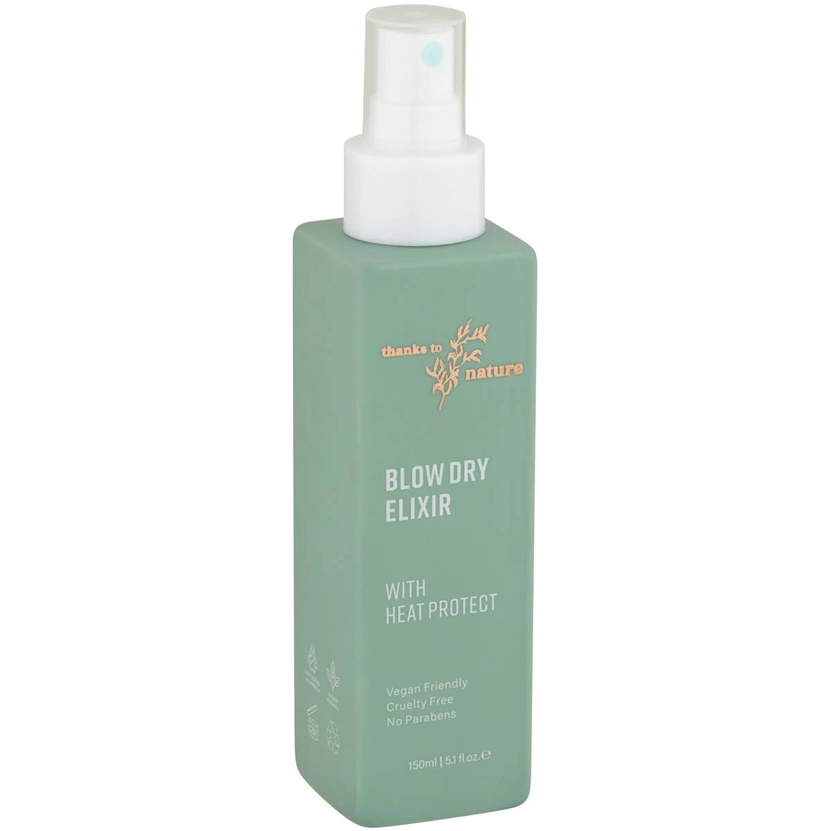 Thanks To Nature Blow Dry Elixir With Heat Protect 150ml