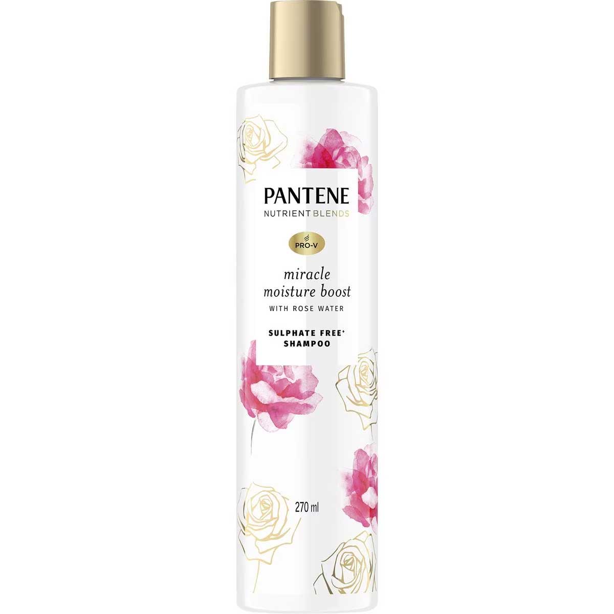 Pantene Nutrient Blends Miracle Moisture Rosewater Shampoo 270ml
