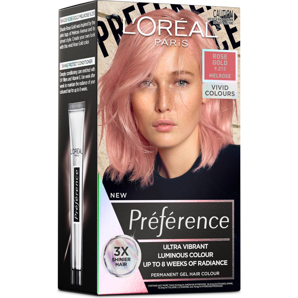 L'oreal Paris Preference Permanent Hair Colour Rose Gold Each