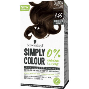 Schwarzkopf Simply Colour 3.65 Chocolate Brown Permanent Colour Each