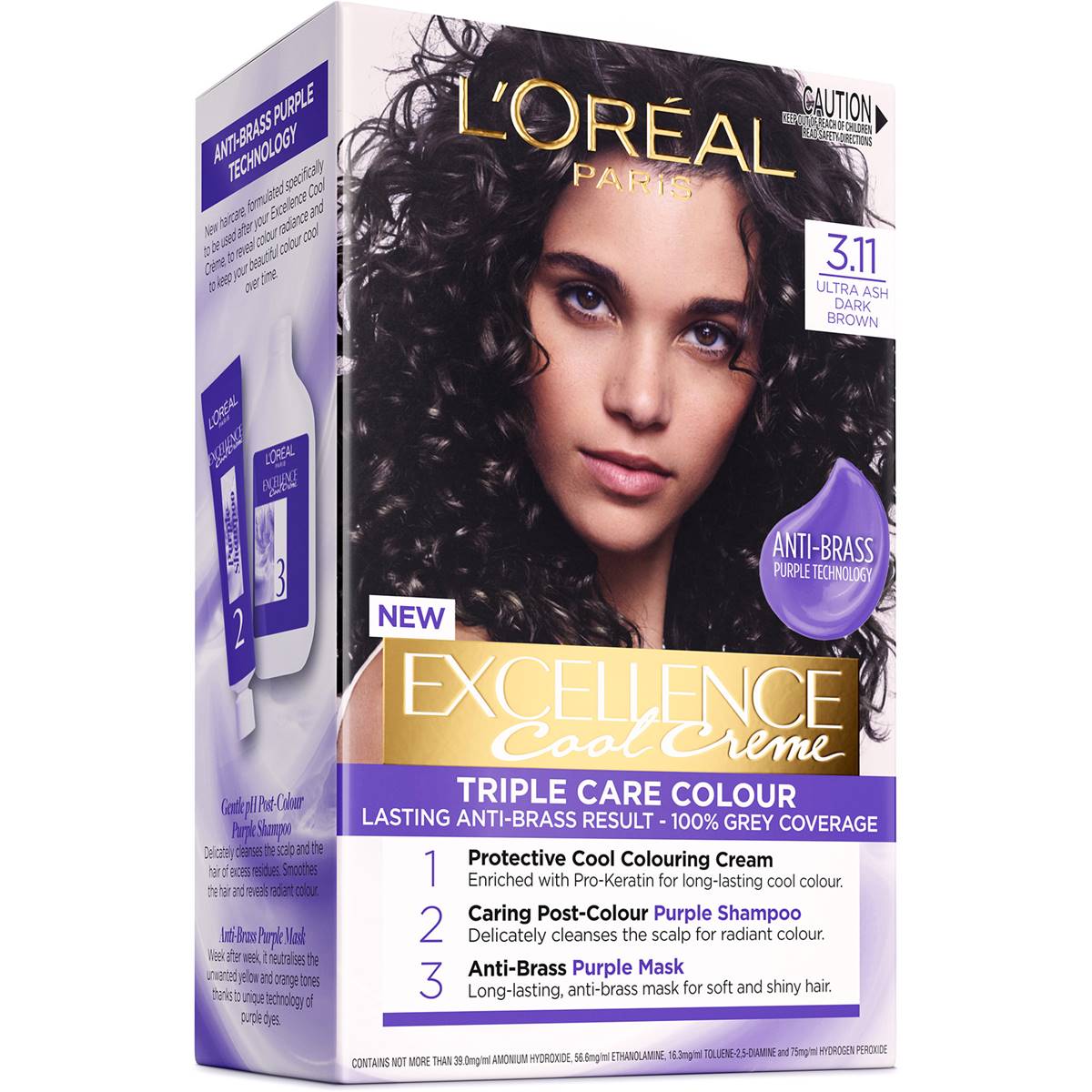 L'oreal Excellence Cool Crème Hair Ash Dark Brown Hair Colour Each