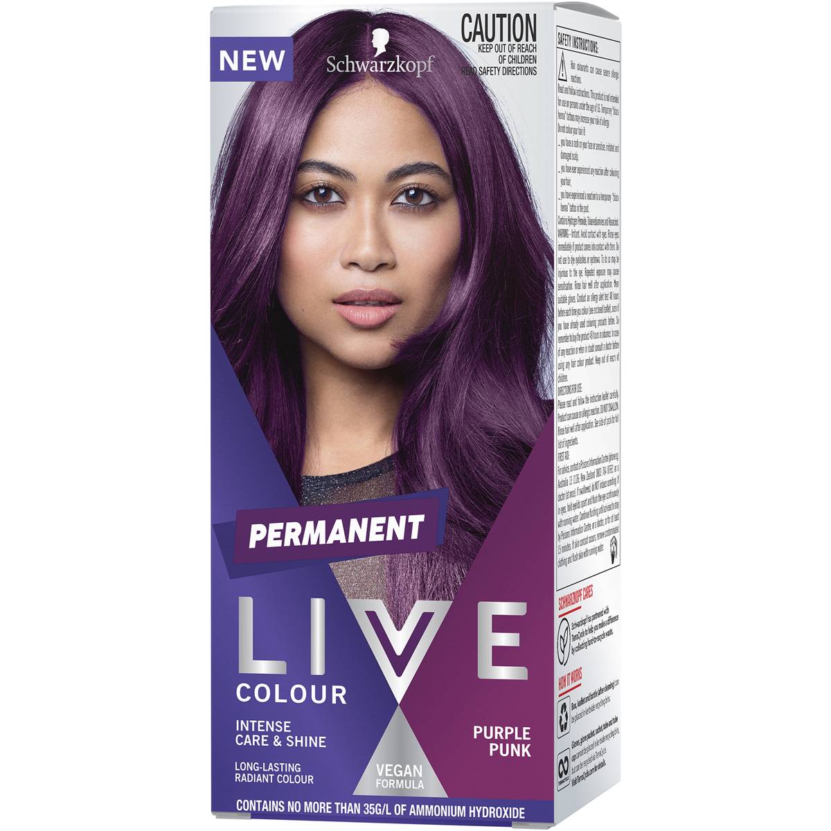 227588 Schwarzkopf Live Colour Permanent Hair Colour Purple Punk Each