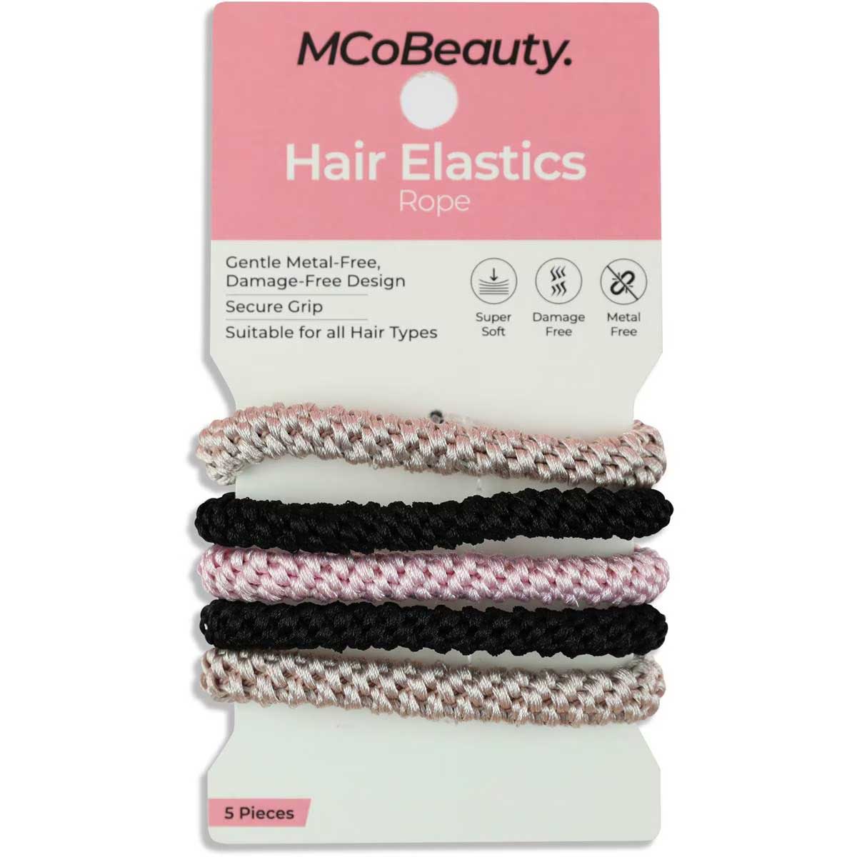 Mcobeauty Hair Elastics Rope Neutrals 5 Pack