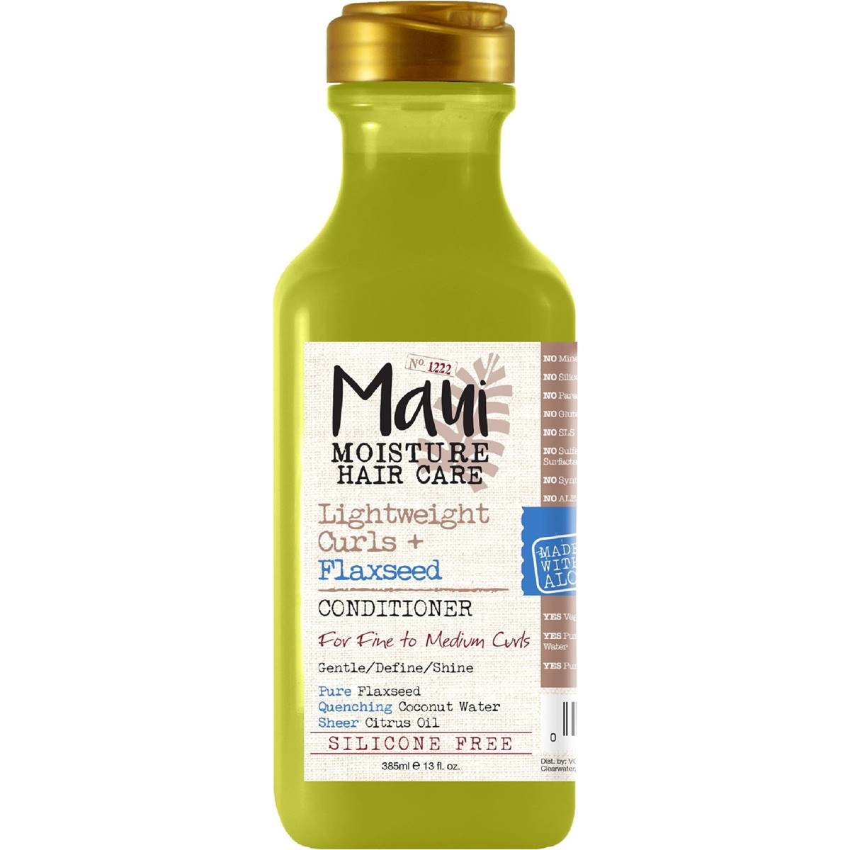 242115 Maui Moisture Lightweight Curls + Flaxseed Conditioner For Wavy Hair 385ml