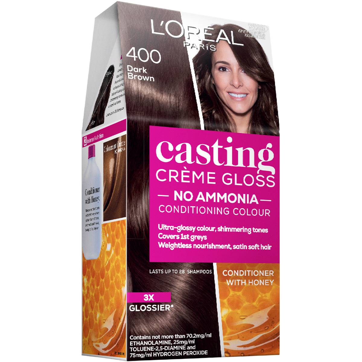260432 L'oreal Paris Casting Creme Gloss 400 Dark Brown Each