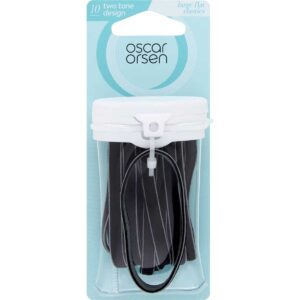 Oscar Orsen Large Flat Hair Elastics Black 10 Pack