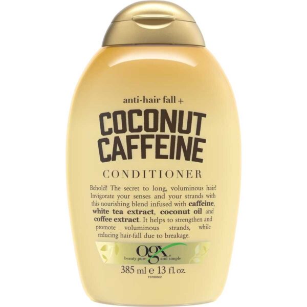 Ogx Coconut Caffeine Strengthening Conditioner For Damaged Hair 385ml