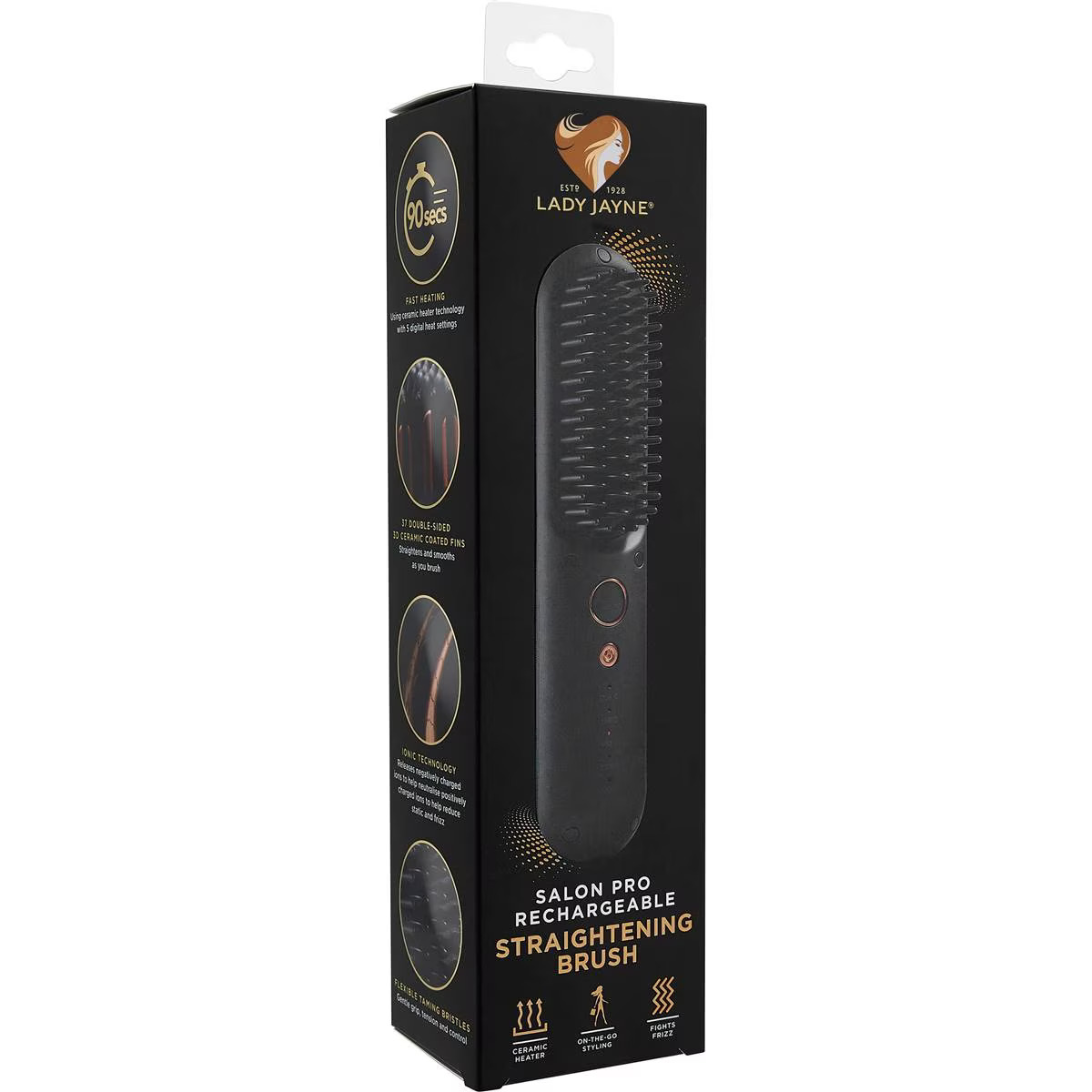 Lady Jayne Salon Pro Rechargeable Straightening Brush Each