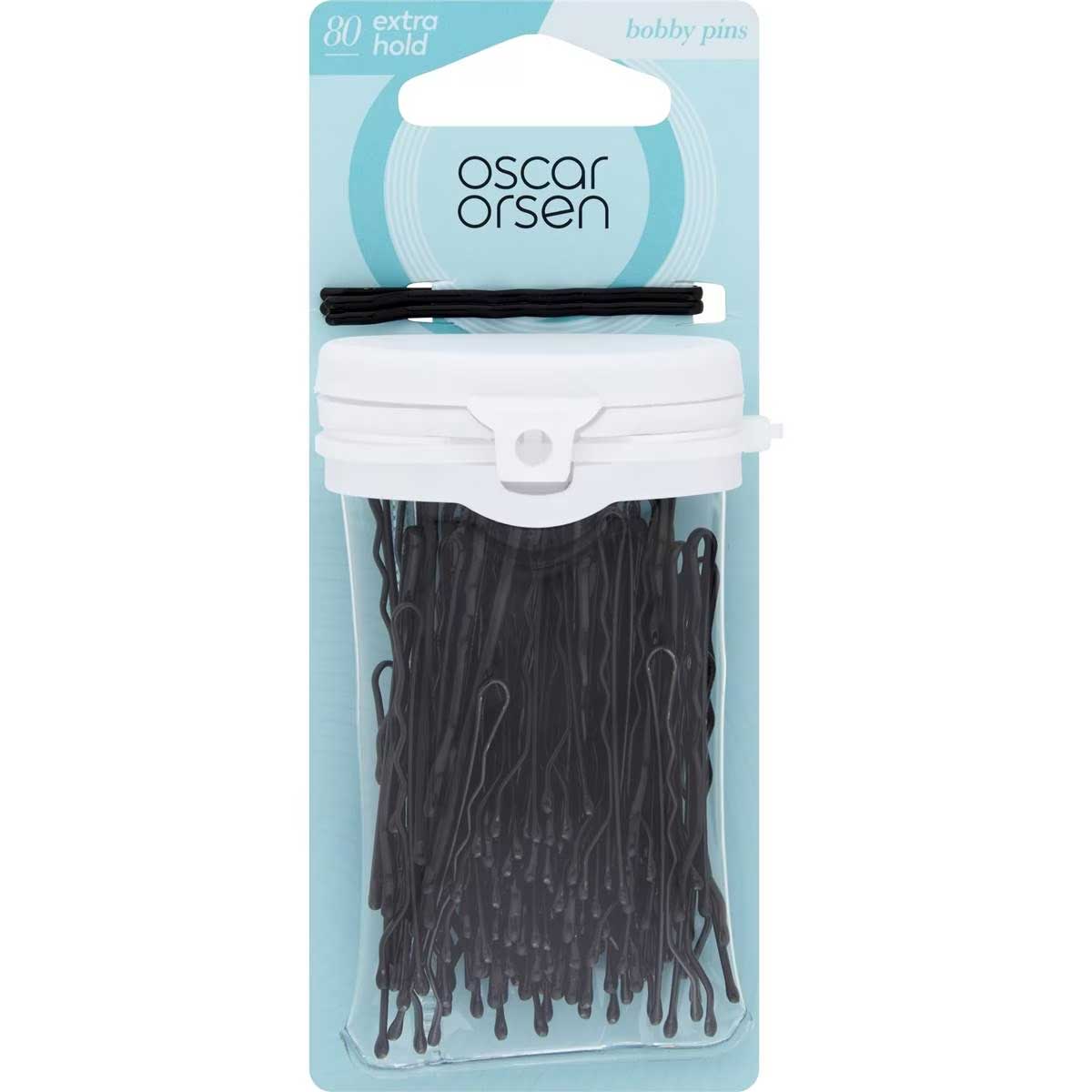 Oscar Orsen Extra Hold Bobby Pins Black 80 Pack