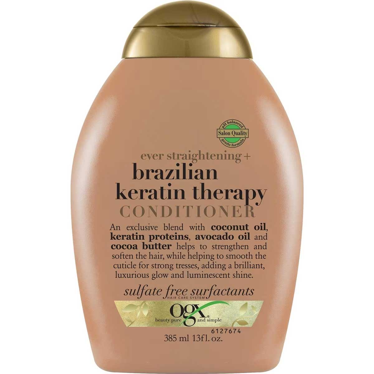 376591 Ogx Brazilian Keratin Therapy Conditioner For Dull Hair 385ml