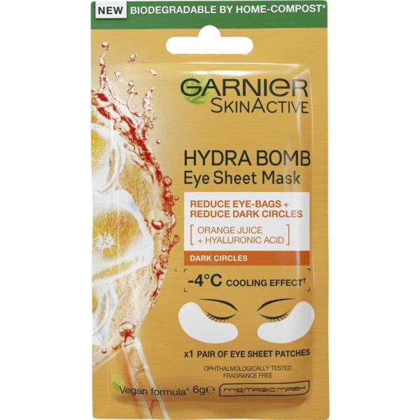 Garnier Eye Tissue Mask Hyaluronic Acid & Orange Each