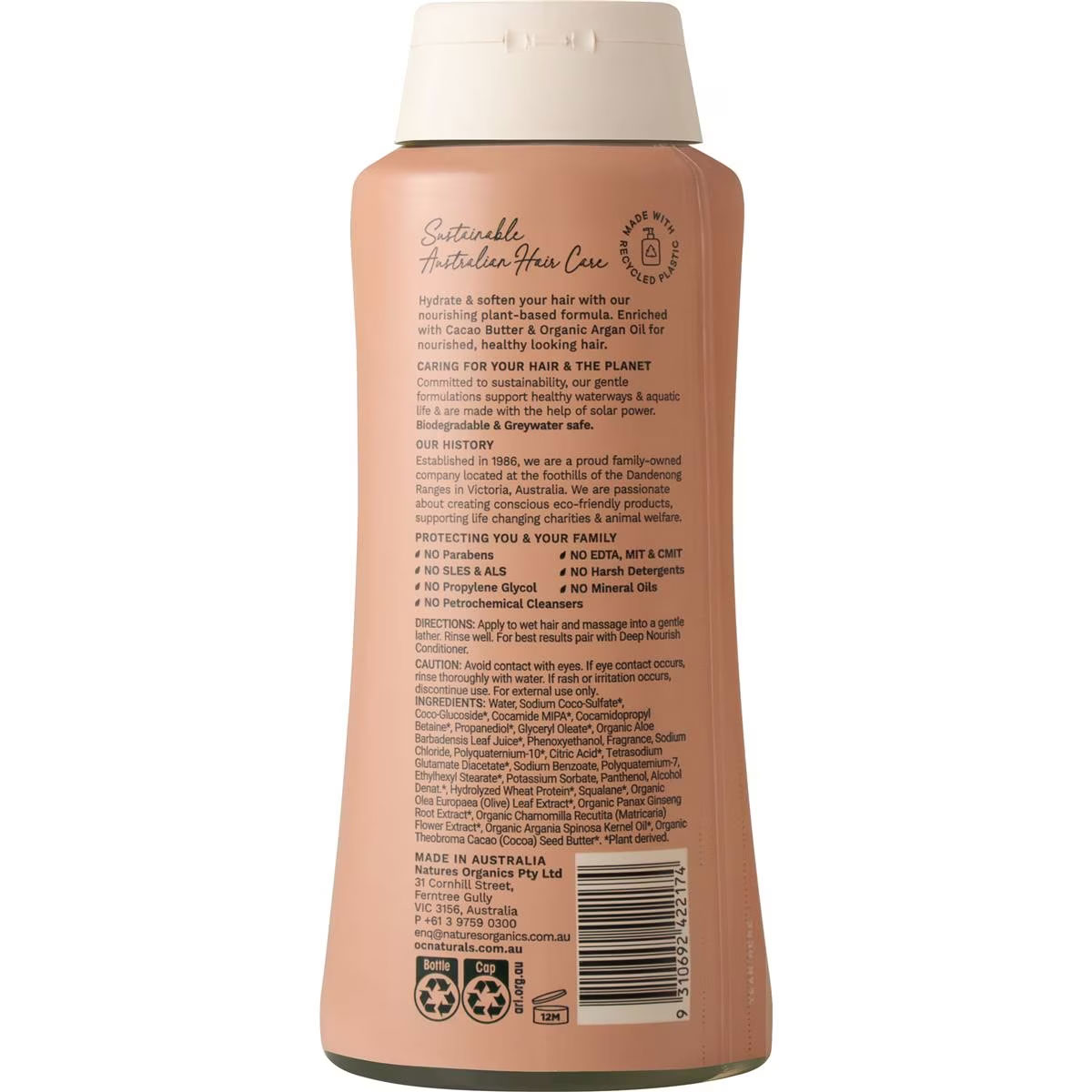 Oc Naturals Shampoo Dry Nourish 725ml The Australian Products