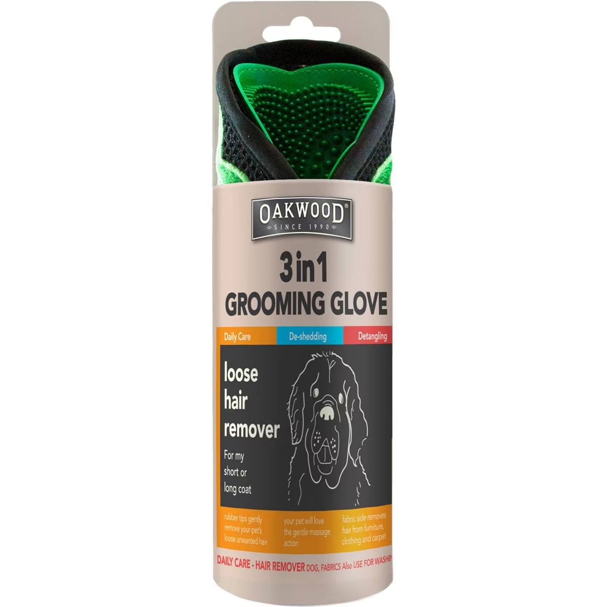 Oakwood Grooming Loose Hair Remover Glove Each