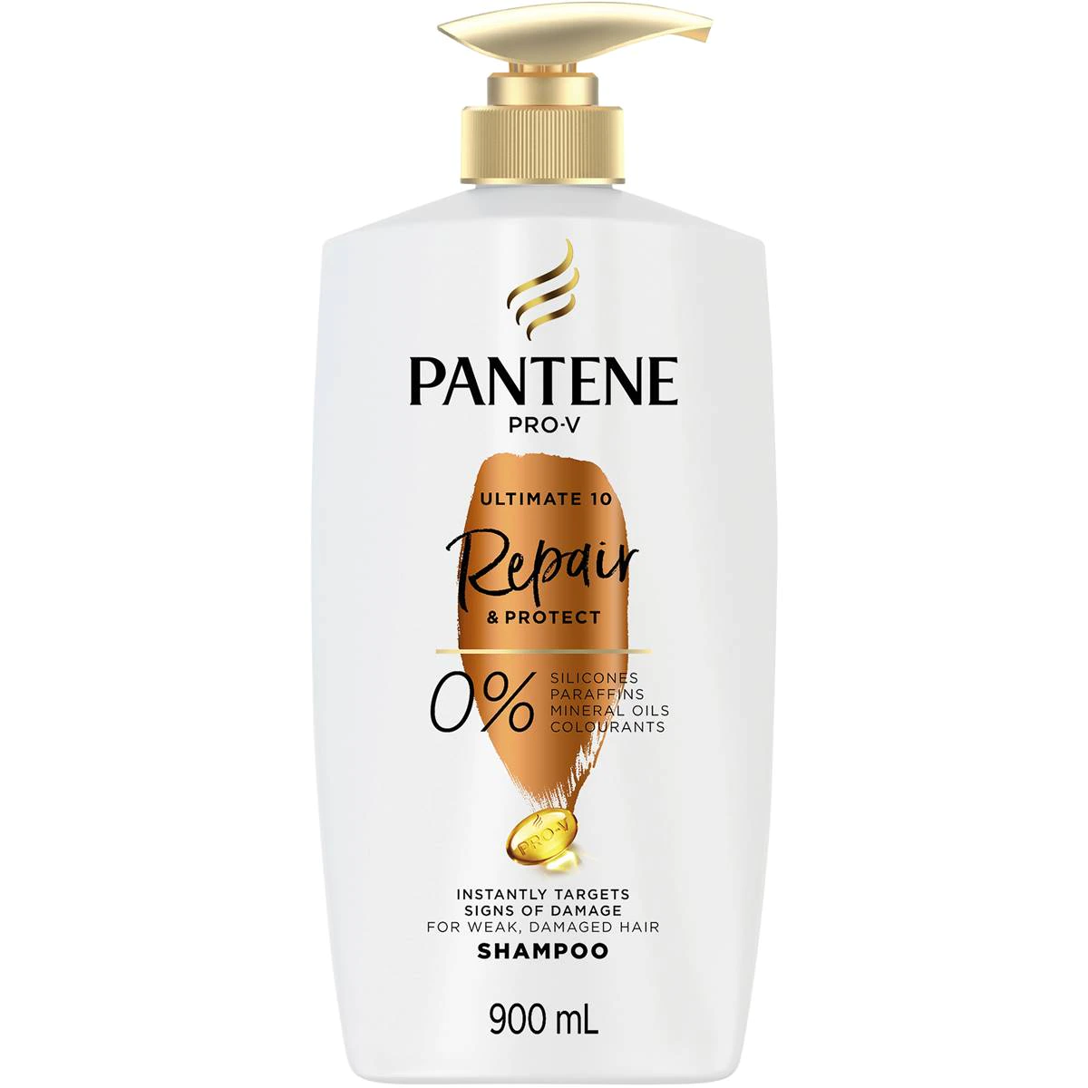 Pantene Ultimate 10 Repair & Protect Shampoo For Damage 900ml