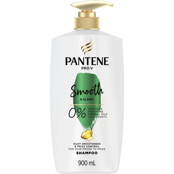 Pantene Pro-v Smooth & Sleek Shampoo For Frizzy Hair 900ml