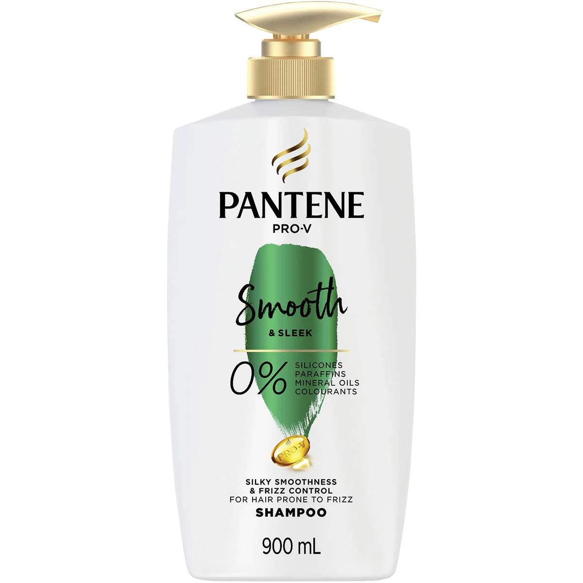 Pantene Pro-v Smooth & Sleek Shampoo For Frizzy Hair 900ml